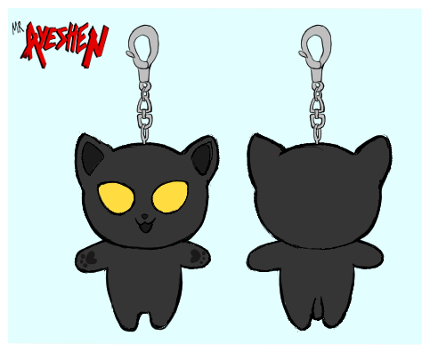 Dark Nyaight Keychain Plushie