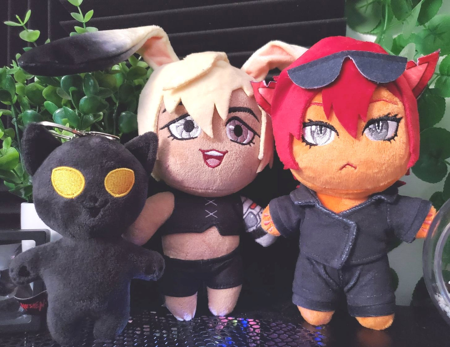 Dark Nyaight Keychain Plushie
