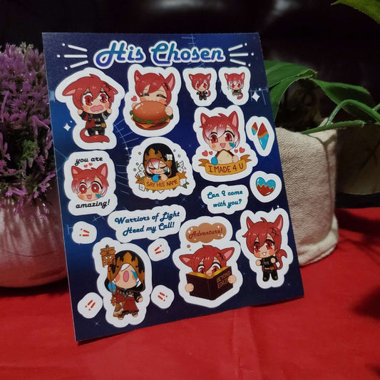 His Chosen - G'raha Tia Stickers | Final Fantasy XIV Art